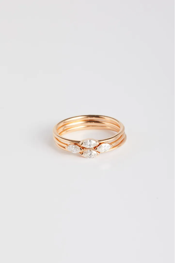 Ring Hana Trilogie in pink gold