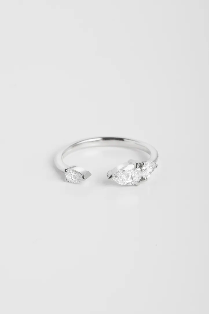 Bague Gwen M en or blanc