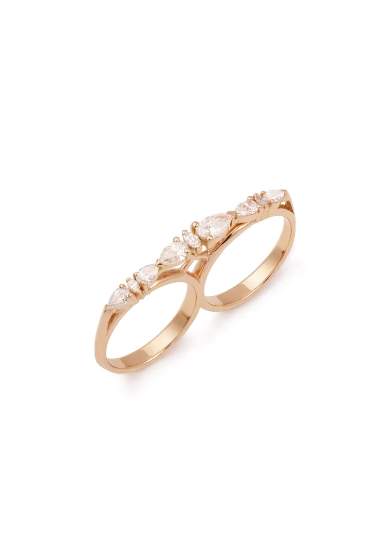 Ring Ibtissame Double in pink gold