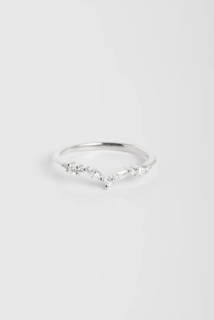 Bague Agathe en or blanc