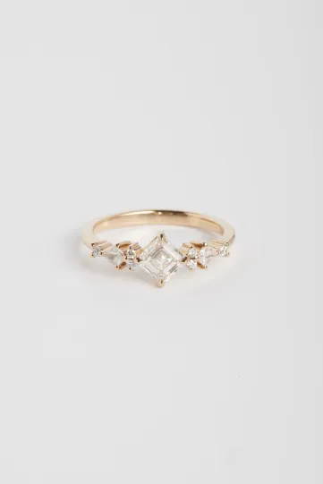 Ring Asscher XL in pink gold