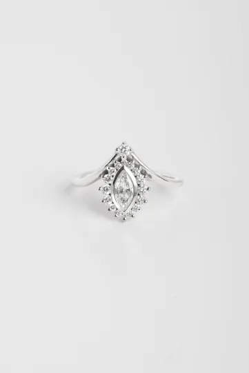 Ring Castille in white gold