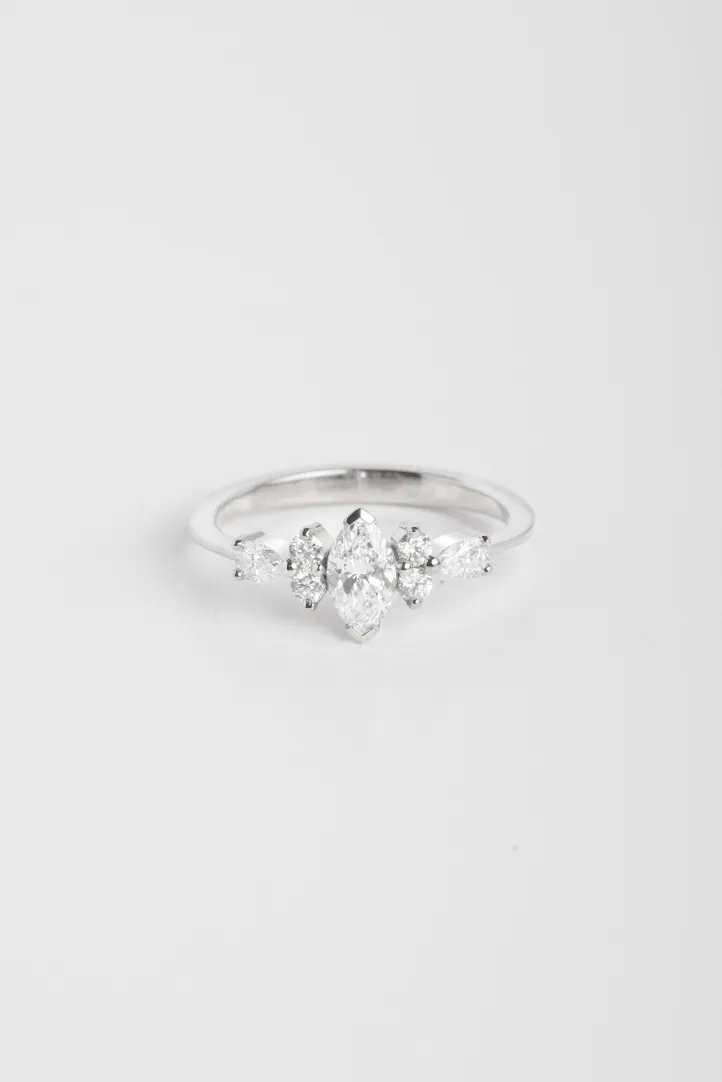 Ring Ewen M in white gold