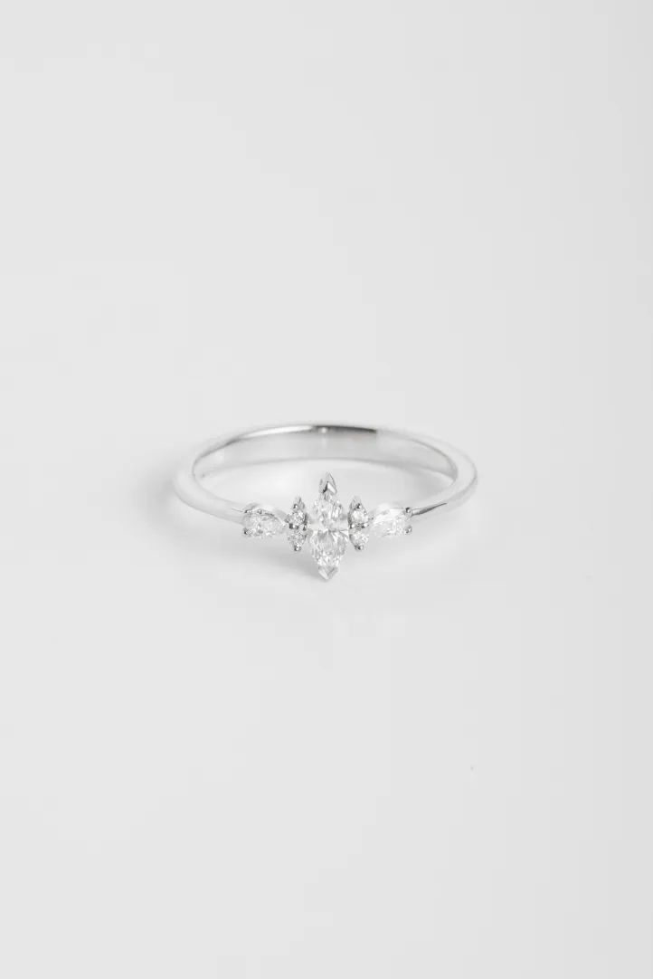 Bague Ewen XS en or blanc