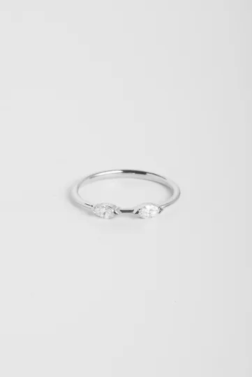 Ring Hana Bis in white gold