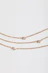 Necklace Hana Triptyque in yellow gold