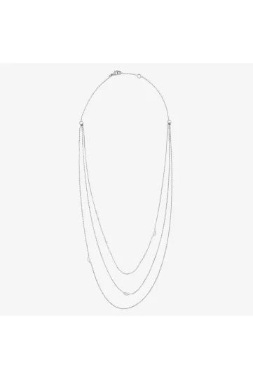 Necklace Hana Triptyque in white gold