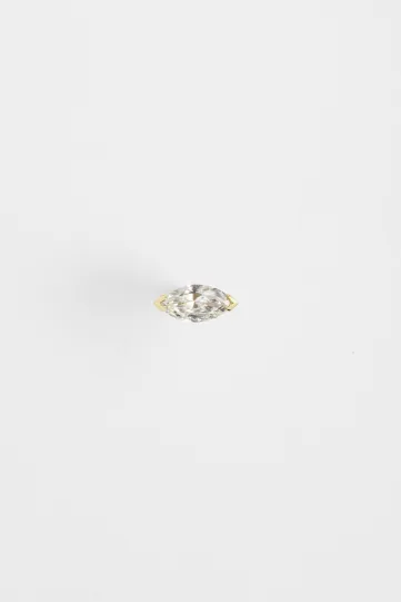 The Hana earring in 18k yellow gold set with a 0.20ct marquise-cut diamond.