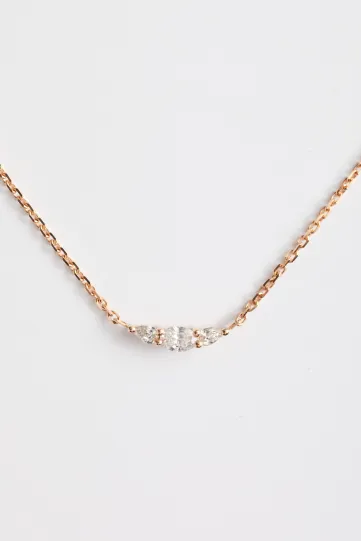 Necklace Collier Lou S in pink gold