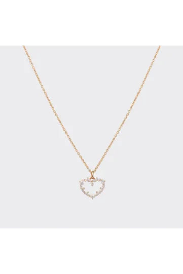 Necklace Mon Petit Coeur in pink gold