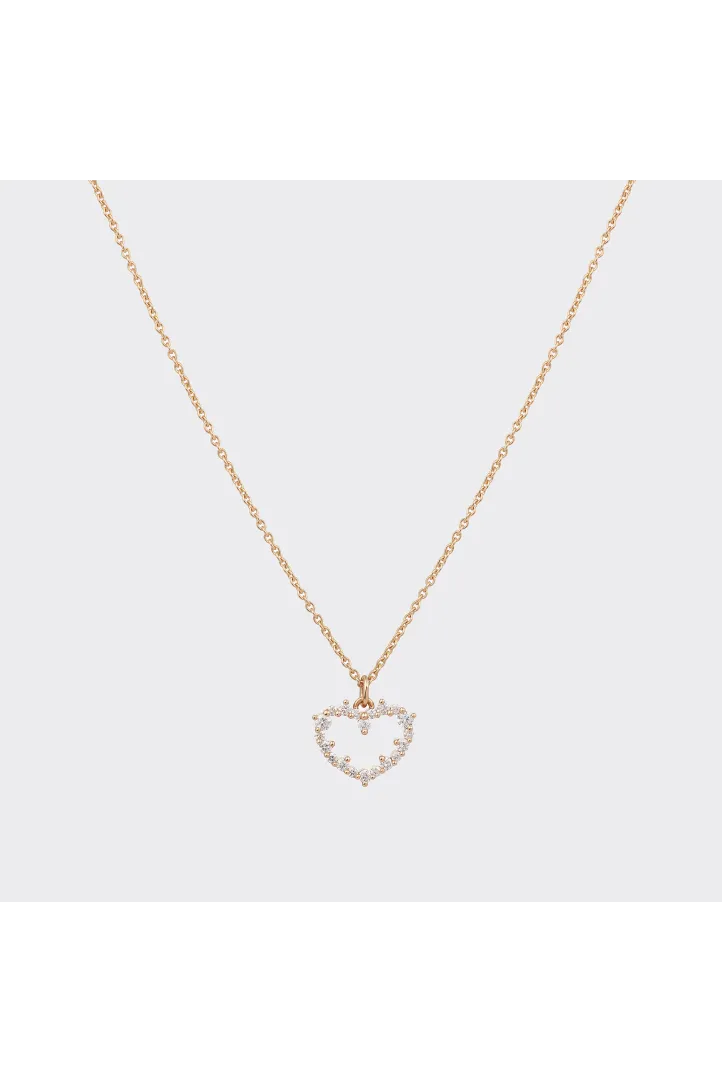 Necklace Mon Petit Coeur in pink gold