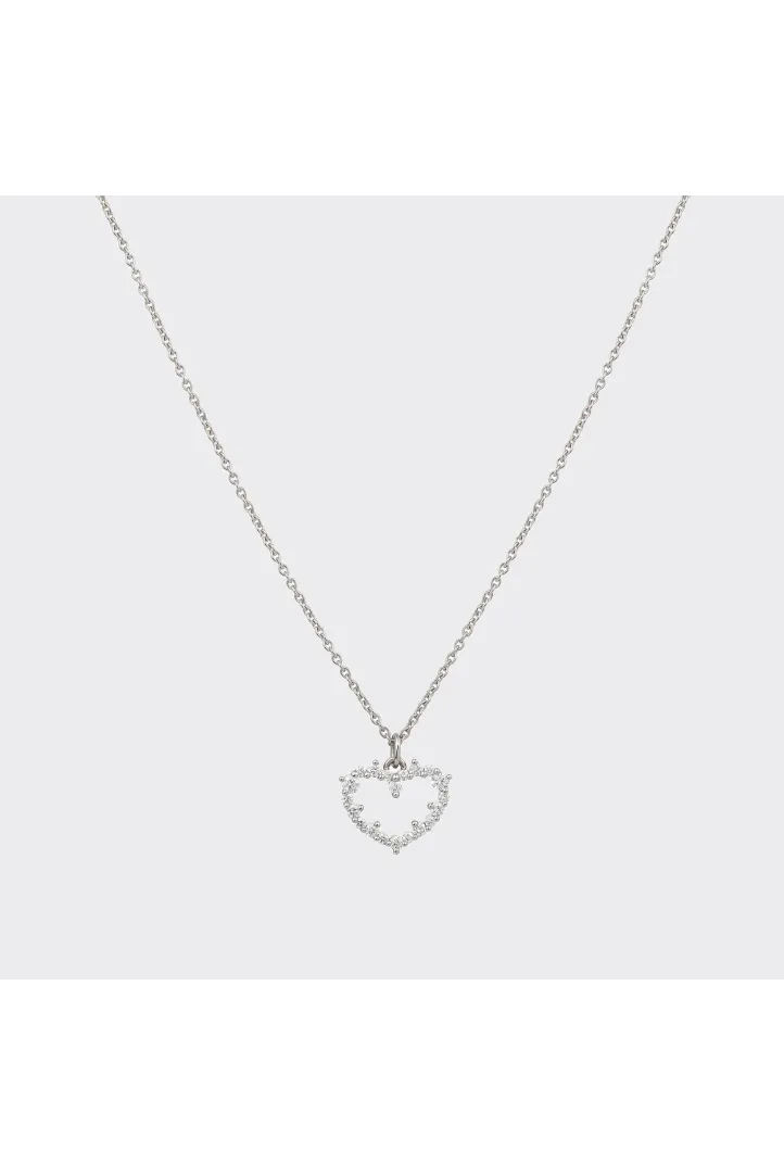 Collier Mon Petit Coeur en or blanc