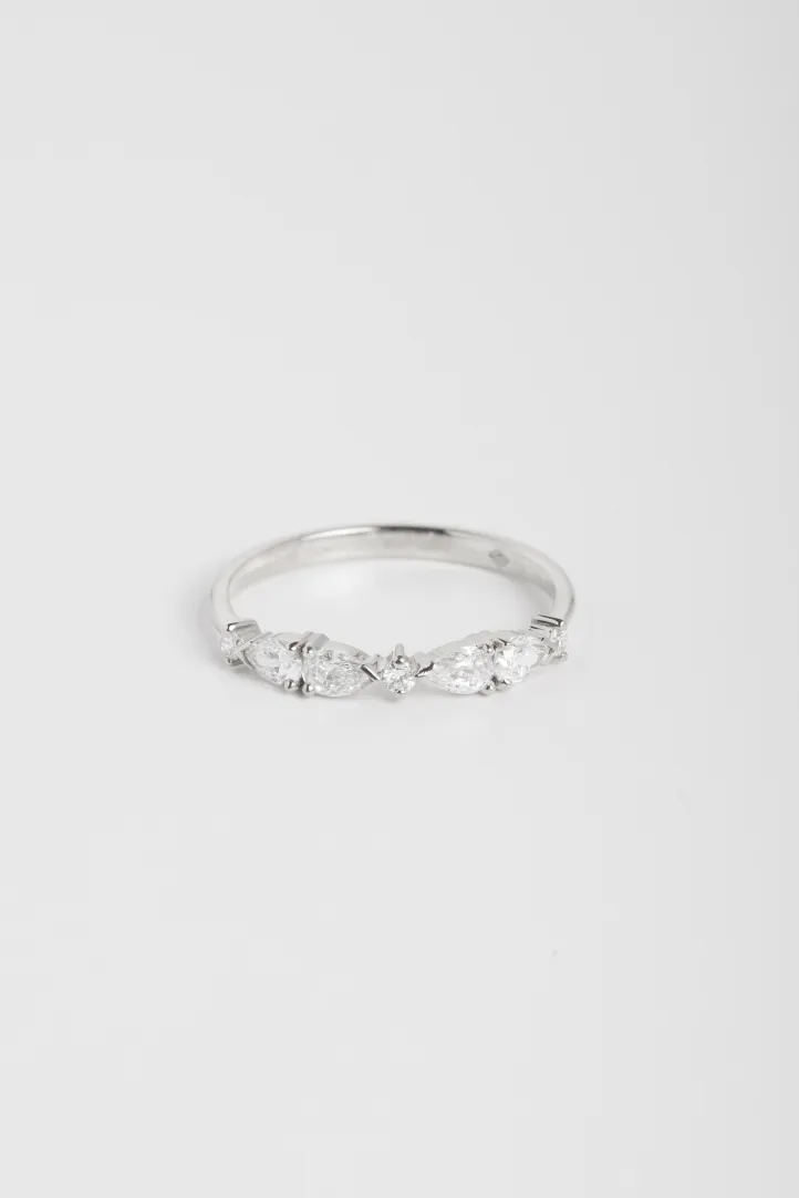 Bague Rebecca en or blanc