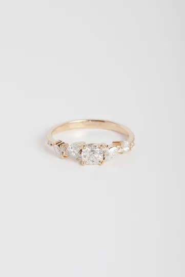 Ring Rania Coussin in pink gold