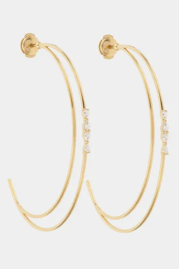 Earring Créole Elodie in yellow gold