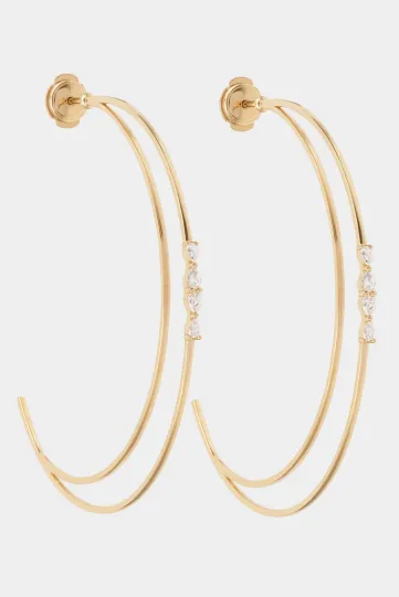 Earring Créole Elodie in yellow gold