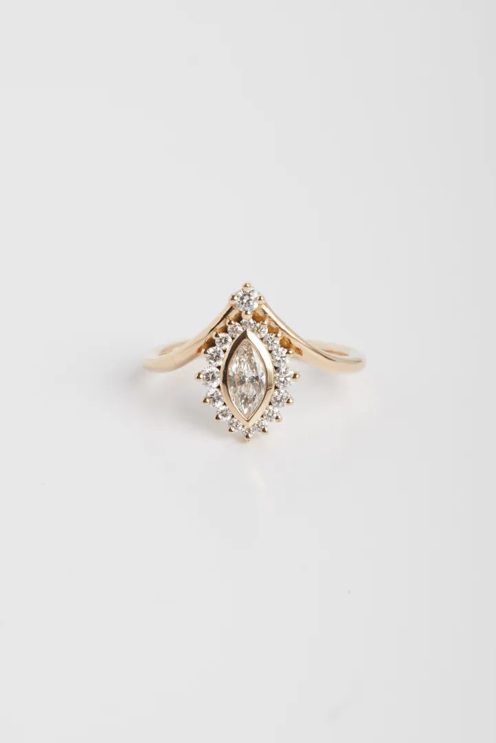 Ring Castille in pink gold